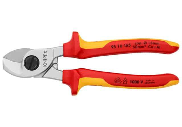 KNIPEX 95 16 165 Ножици за кабел до 50 мм2, изолирани