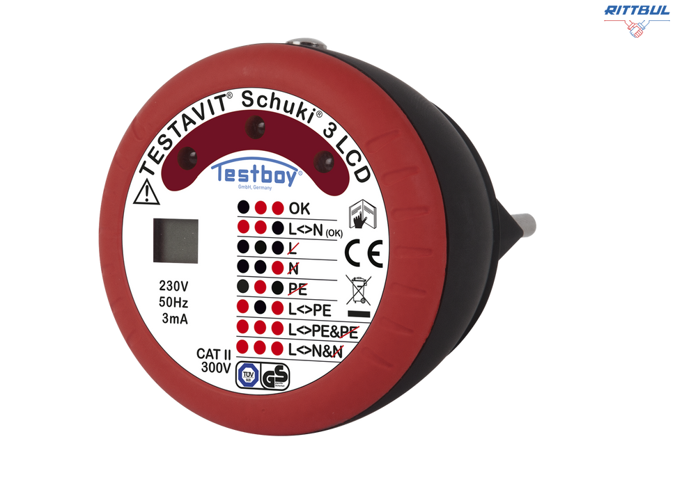 Testavit Schuki 3 LCD Тестер за контакти с индикация, LCD индикация - Rittbul