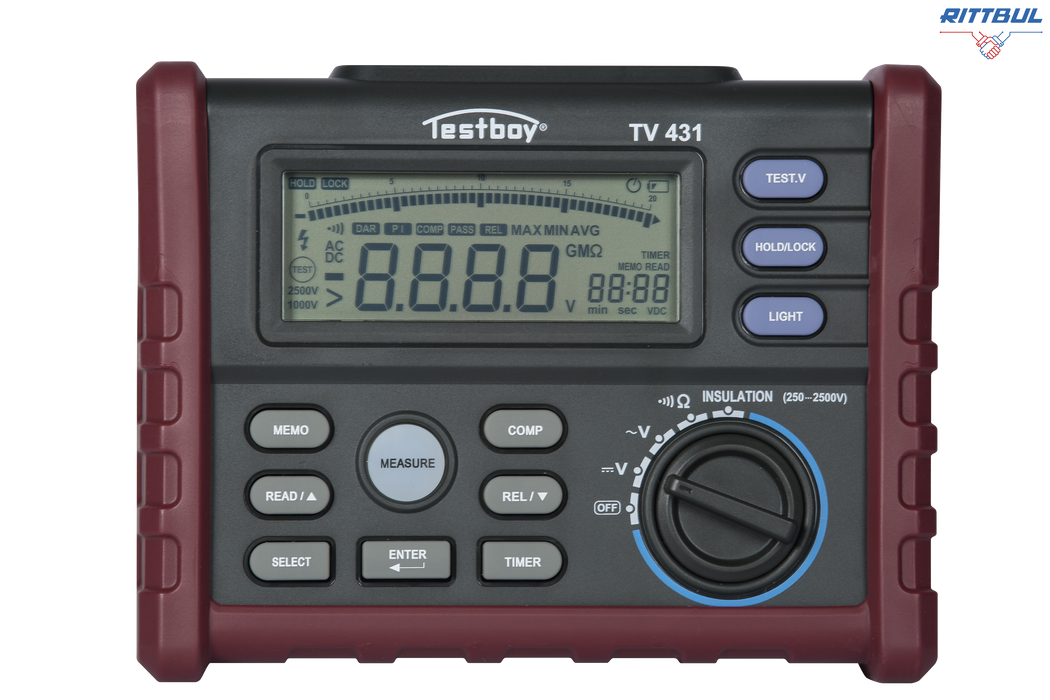 Testboy TV 431 Цифров измерител на изолационно съпротивление, 2500 V - Rittbul