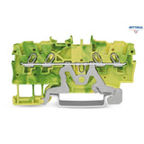 WAGO 2000-1407 Редова клема TOPJOB`S 1мм2, 4Р, жълто-зелена - Rittbul