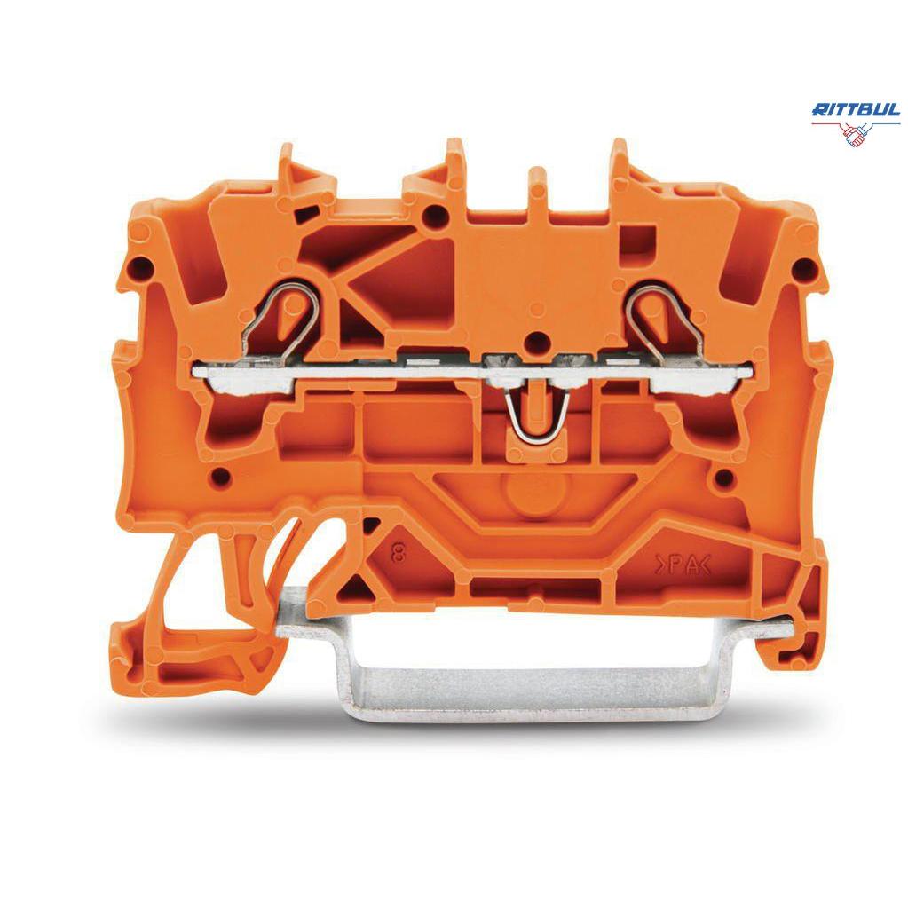 WAGO 2001-1202 Редова клема TOPJOB`S 1.5мм2, 2Р, оранжева - Rittbul