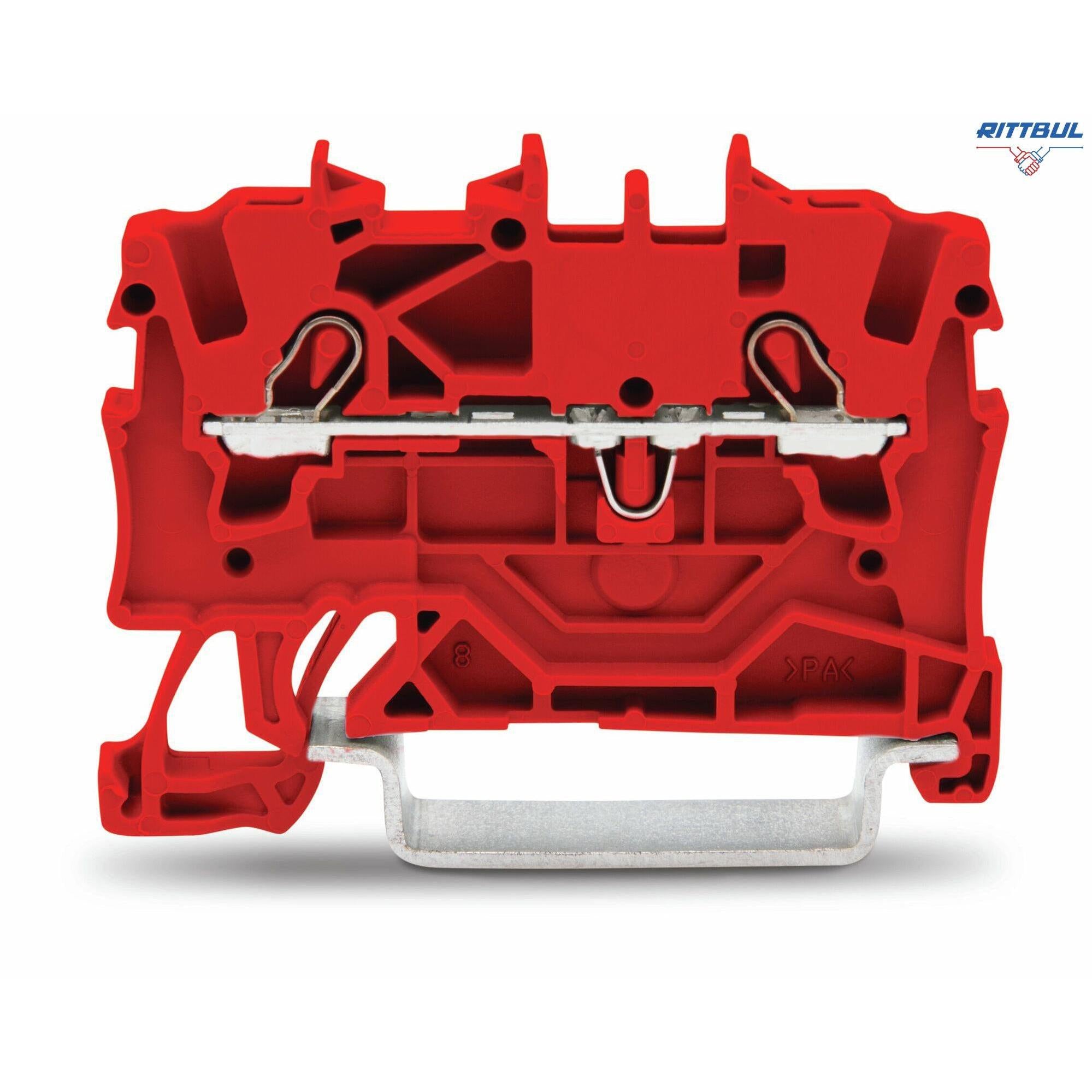 WAGO 2001-1203 Редова клема TOPJOB`S 1.5мм2, 2Р, червена - Rittbul