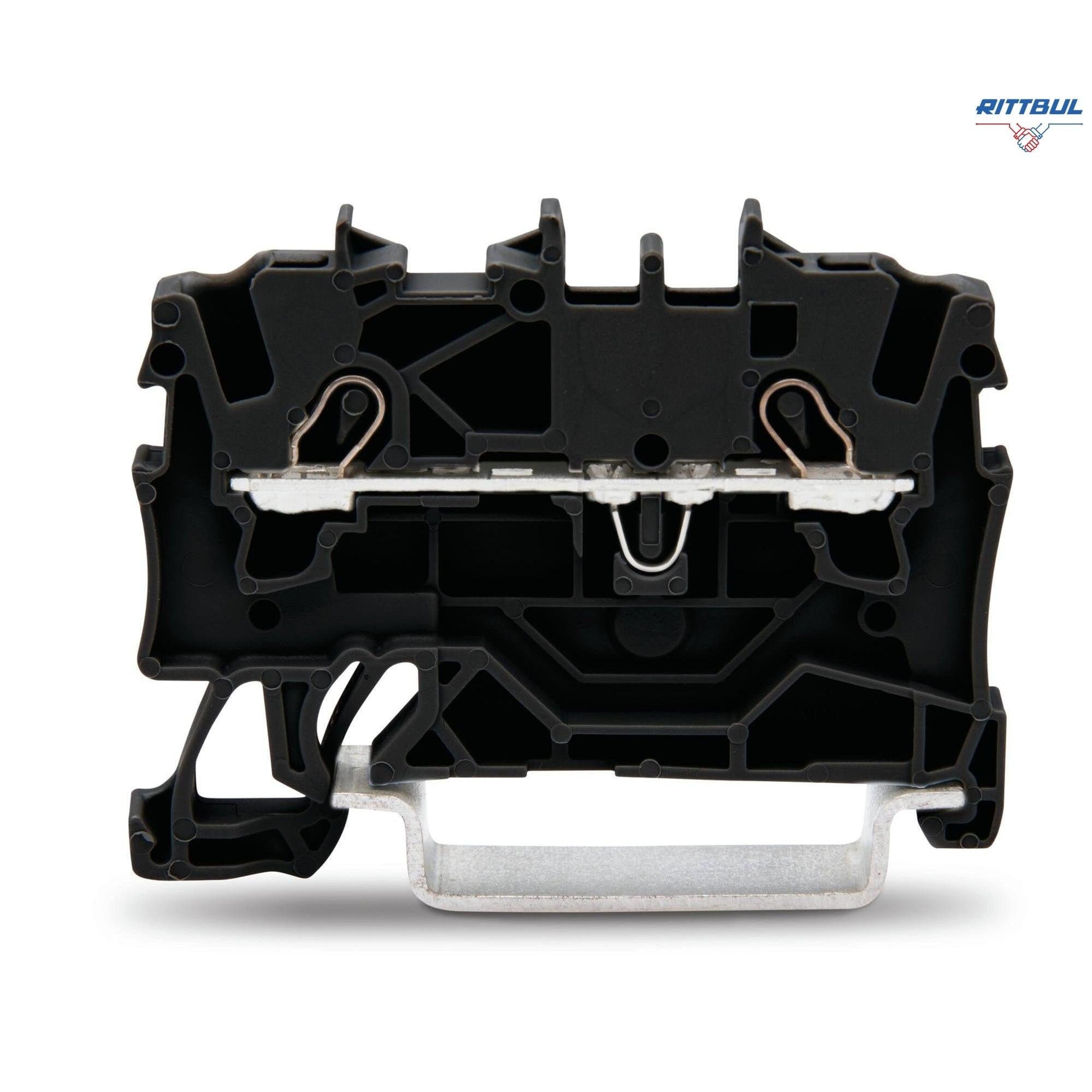 WAGO 2001-1205 Редова клема TOPJOB`S 1.5мм2, 2Р, черна - Rittbul