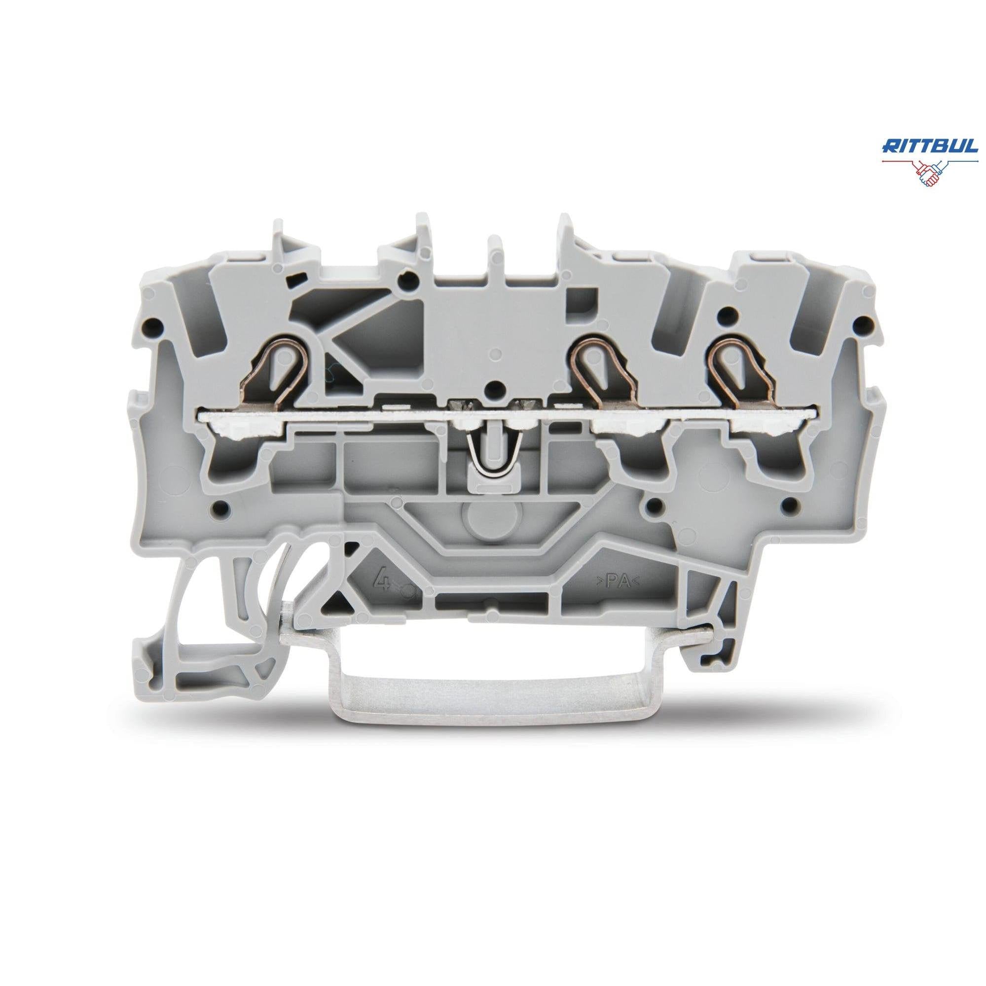 WAGO 2001-1301 Редова клема TOPJOB`S 1.5мм2, 3Р, сива - Rittbul