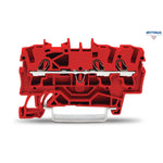 WAGO 2002-1303 Редова клема TOPJOB`S 2.5мм2, 3Р, червена - Rittbul