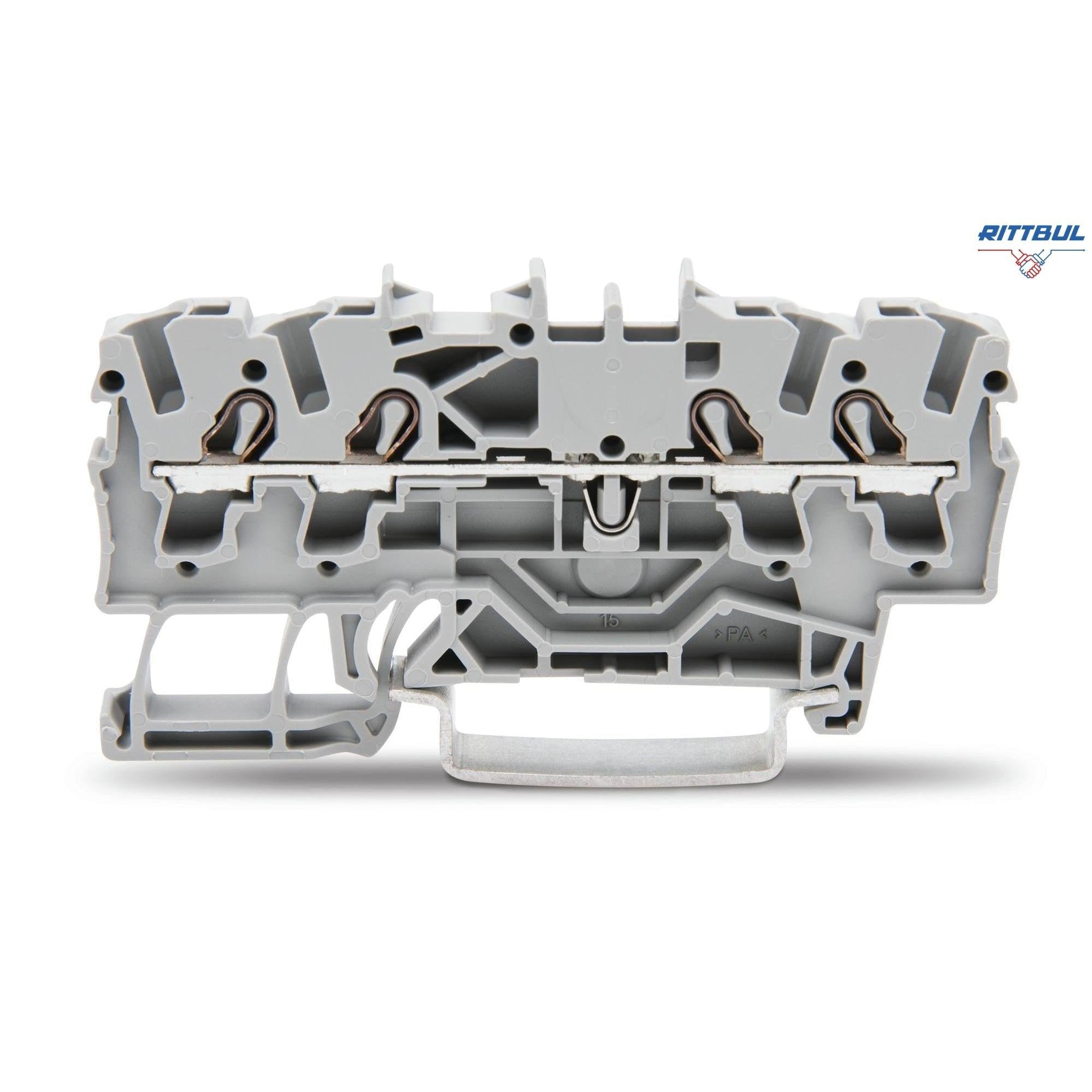 WAGO 2002-1401 Редова клема TOPJOB`S 2.5мм2, 4Р, сива - Rittbul