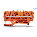 WAGO 2002-1402 Редова клема TOPJOB`S 2.5мм2, 4Р, оранжева - Rittbul