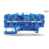 WAGO 2002-1404 Редова клема TOPJOB`S 2.5мм2, 4Р, синя - Rittbul