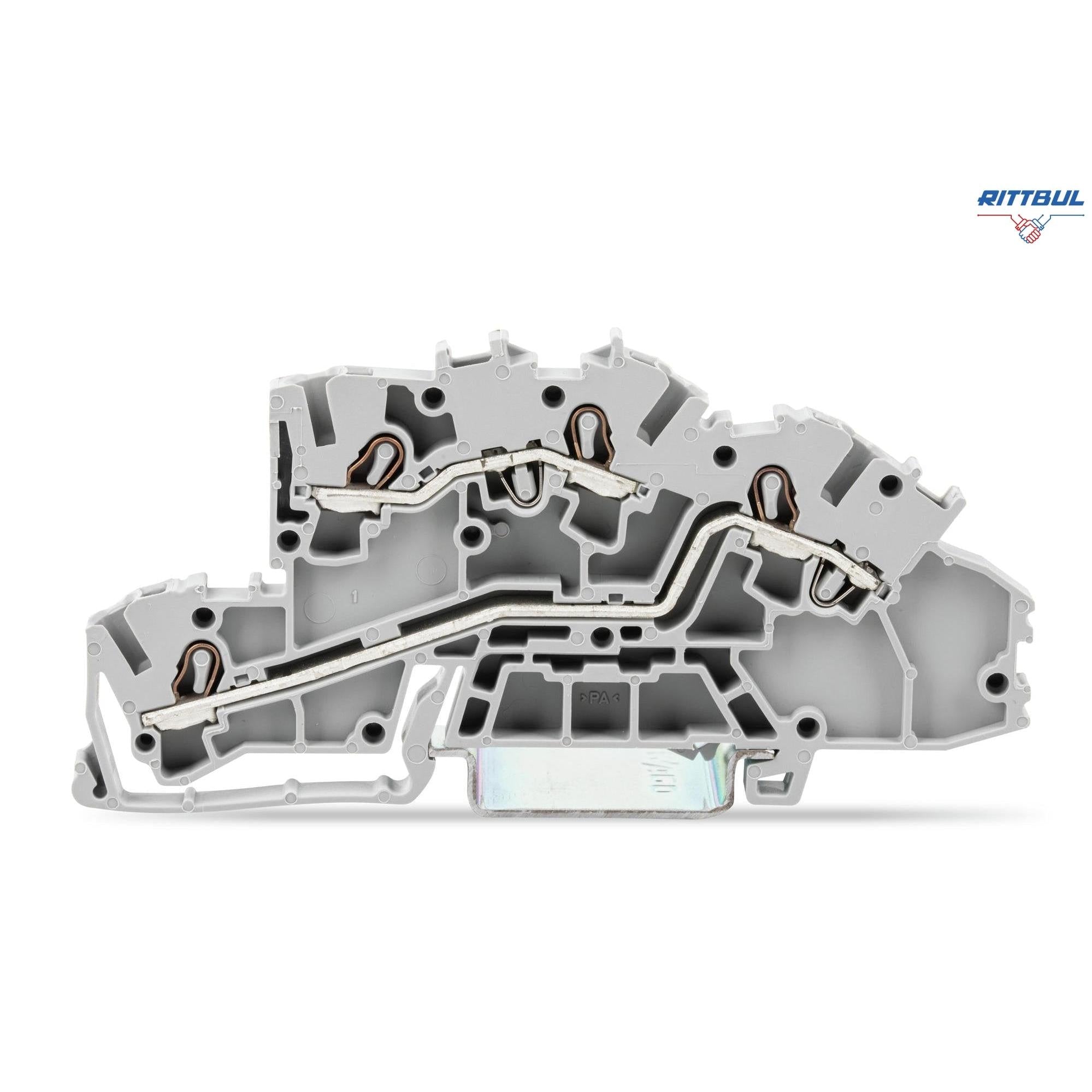 WAGO 2003-7642 Мултифункционална клема 2,5мм2 (4мм2) L/L,сива - Rittbul