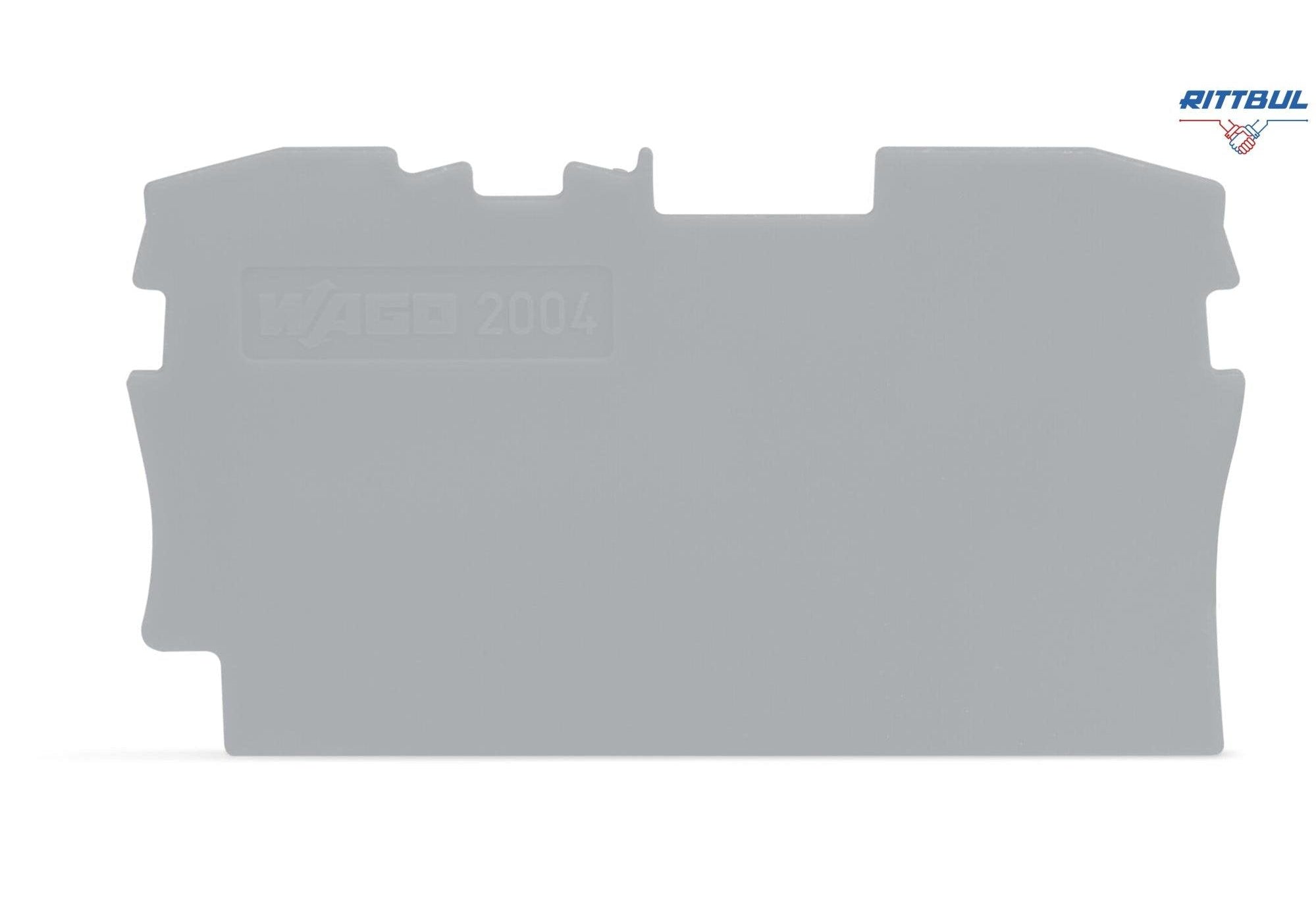 WAGO 2004-1291 Крайна капачка за серия 2004-12хх, сива - Rittbul