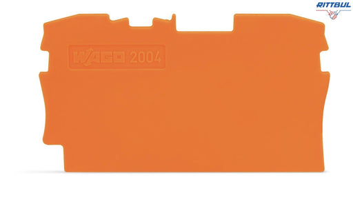 WAGO 2004-1292 Крайна капачка за серия 2004-12хх, оранжева - Rittbul