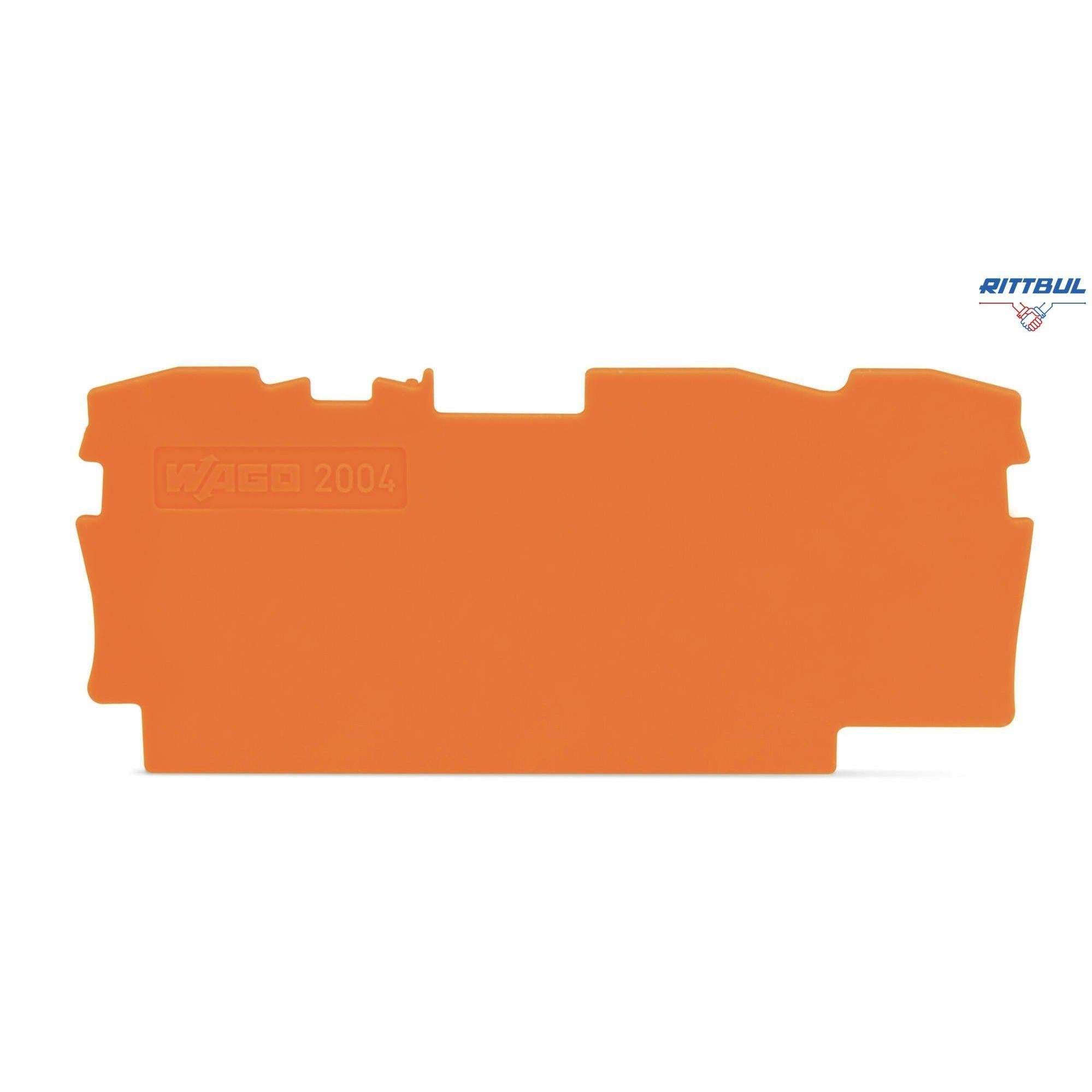 WAGO 2004-1392 Крайна капачка за серия 2004-13хх, оранжева - Rittbul