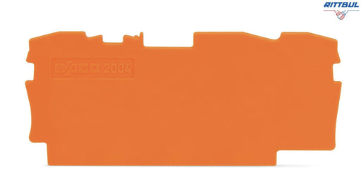 WAGO 2004-1392 Крайна капачка за серия 2004-13хх, оранжева - Rittbul