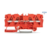 WAGO 2004-1402 Редова клема TOPJOB`S 4мм2, 4Р, оранжева - Rittbul