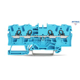 WAGO 2004-1404 Редова клема TOPJOB`S 4мм2, 4Р, синя - Rittbul