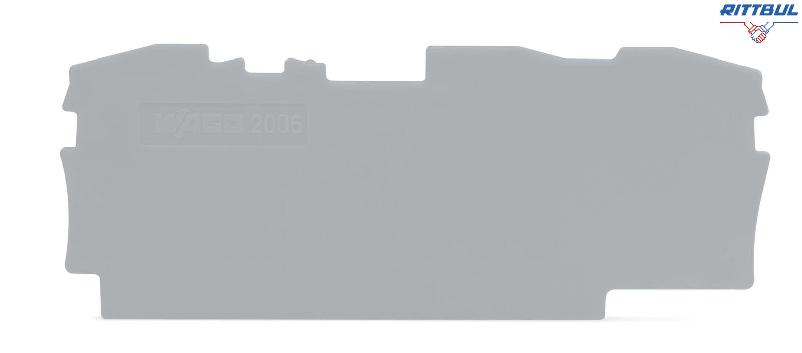 WAGO 2006-1391 Крайна капачка за серия 2006-13хх, сива - Rittbul