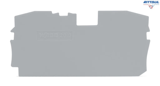 WAGO 2010-1291 Крайна капачка за серия 2010-12хх, сива - Rittbul