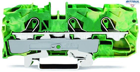 WAGO 2010-1307 Редова клема TOPJOB`S 10мм2, 3Р, жълто-зелена - Rittbul