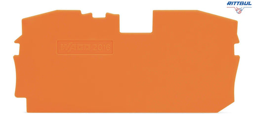 WAGO 2016-1292 Крайна капачка за серия 2016-12хх, оранжева - Rittbul