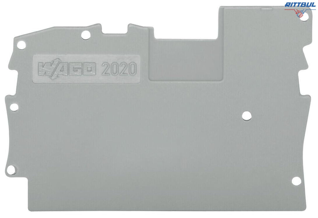 WAGO 2020-1291 Крайна и междинна пластина; 1mm дебелина; сив - Rittbul