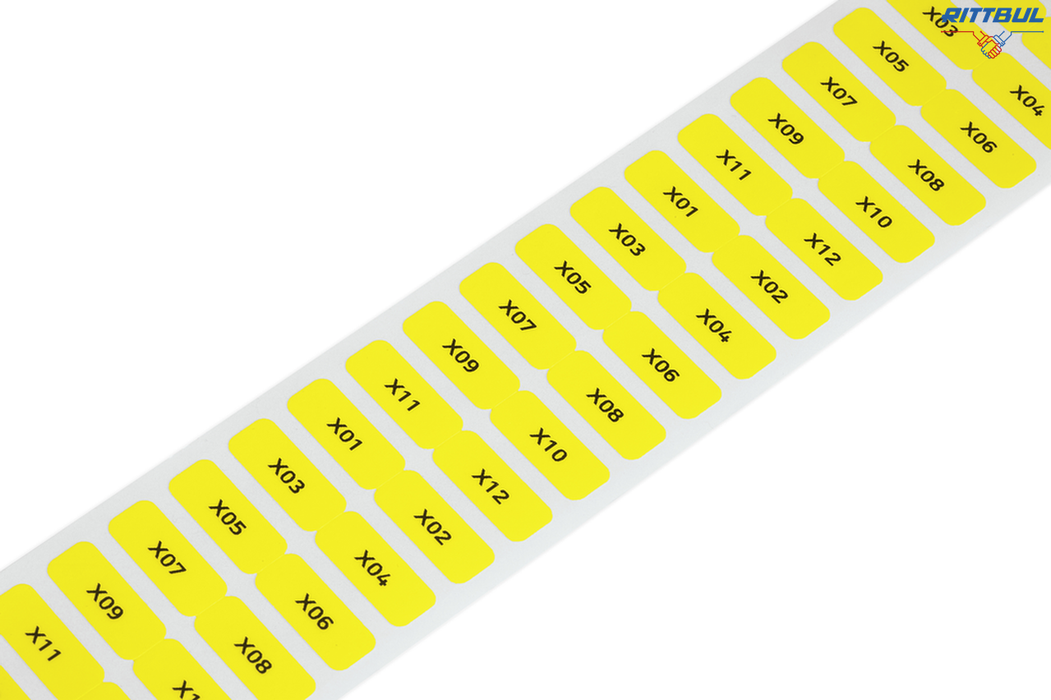WAGO 210-807 Самозалепващи етикети, 20 x 8 mm, полиестер, бял, 3 000 бр./ ролка - Rittbul
