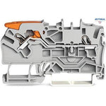 WAGO 2102-1201 TOPJOB® S 2-проводна проходна клема; с лост и Push-in CAGE CLAMP®; 2,5 mm2; с тестов порт; странично и централно маркиране; Push - Rittbul