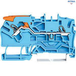 WAGO 2102-1204 TOPJOB® S 2-проводна проходна клема; с лост и Push-in CAGE CLAMP®; 2,5 mm?; с тестов порт; подходящ за Ex i приложения; страничн - Rittbul