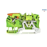 WAGO 2102-1207 TOPJOB® S 2-проводна клема със заземяване; с лост и Push-in CAGE CLAMP®; 2,5 mm?; с тестов порт; странично и централно маркиране - Rittbul