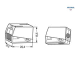 WAGO 224-112 Клема за осветителна инсталация, 2 x 1-2,5 mm2; 0,5-2,5 mm2, бяла - Rittbul