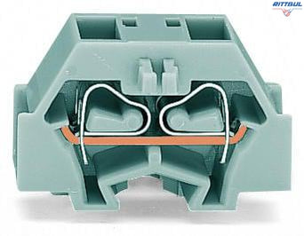 WAGO 260-331 4-conductor terminal block; with fixing flange; for screw or similar mounting types; Fixing hole 3.2 mm O; with 209-123 mounting - Rittbul