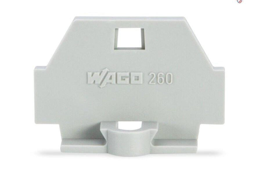 WAGO 260-361 Крайна капачка; с фиксиращ фланец; сив - Rittbul