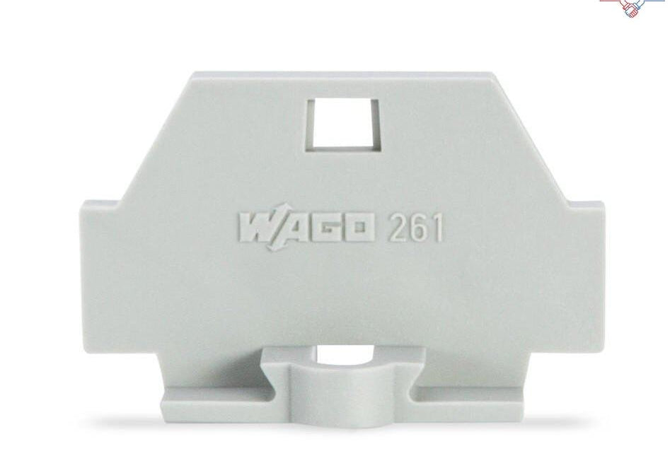 WAGO 261-361 Крайна капачка с фиксиращ фланец; сив - Rittbul