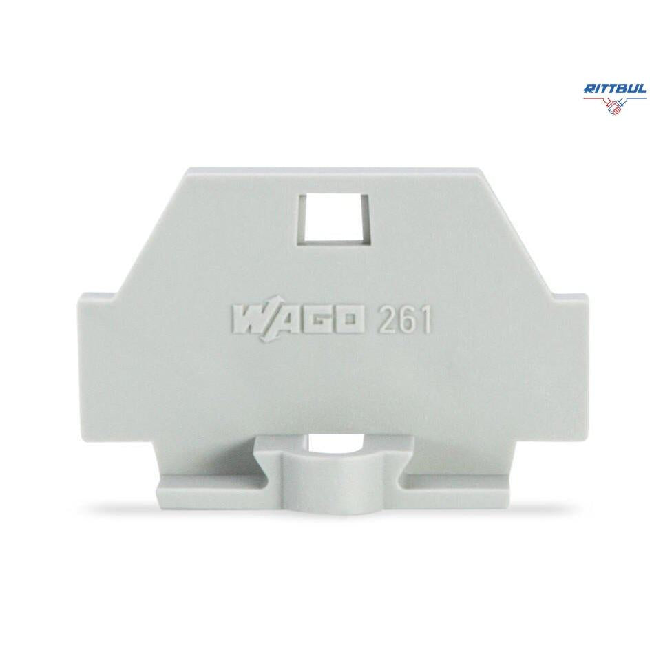 WAGO 261-361 Крайна капачка с фиксиращ фланец; сив - Rittbul