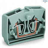 WAGO 264-321 2-conductor center terminal block; required between end plate and end terminal block for terminal strips with fixing flanges - Rittbul
