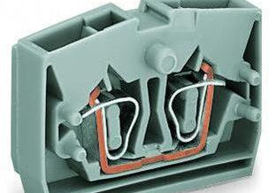 WAGO 264-321 2-conductor center terminal block; required between end plate and end terminal block for terminal strips with fixing flanges - Rittbul