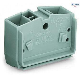 WAGO 264-351 4-conductor center terminal block; required between end plate and end terminal block for terminal strips with fixing flanges - Rittbul