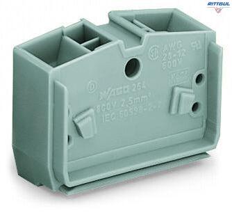 WAGO 264-351 4-conductor center terminal block; required between end plate and end terminal block for terminal strips with fixing flanges - Rittbul