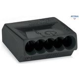 WAGO 273-105 Разклонителна Клема за твърд проводник, 5 проводна, сива, 1-2,5 mm2 - Rittbul