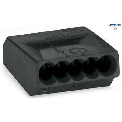 WAGO 273-105 Разклонителна Клема за твърд проводник, 5 проводна, сива, 1-2,5 mm2 - Rittbul