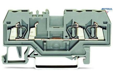 WAGO 280-681 3-conductor through terminal block; 2.5 mm2; center marking; for DIN-rail 35 x 15 and 35 x 7.5 - Rittbul