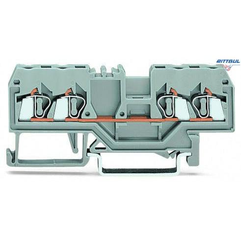 WAGO 280-833 Клема 2,5мм 4Р, сива - Rittbul