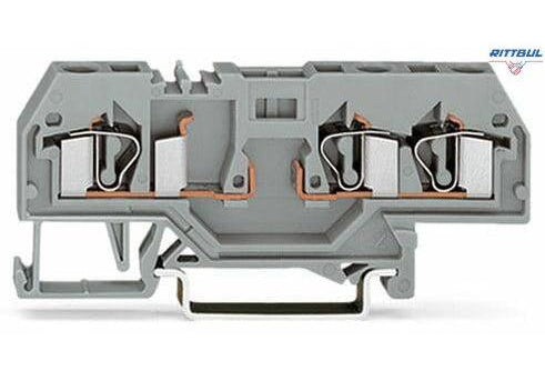 WAGO 281-610 3-conductor carrier terminal block; for DIN-rail 35 x 15 and 35 x 7.5; 4 mm2 - Rittbul