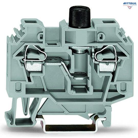 WAGO 282-122 2-conductor fuse terminal block; for miniature metric fuses; without indicator; 5 x 20 mm - Rittbul