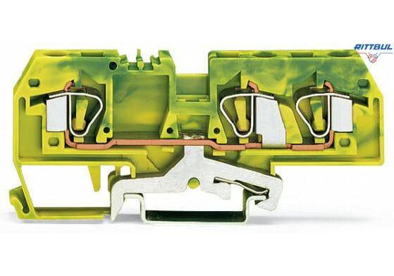WAGO 282-687 3-CONDUCTOR GROUND TERMINAL BLOCK, 6mm2 - Rittbul