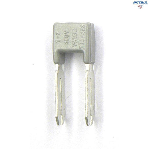 WAGO 780-453 Staggered jumper; insulated; from 1 to 3; Spacing: 5 mm; suitable for 2-conductor female plugs - Rittbul