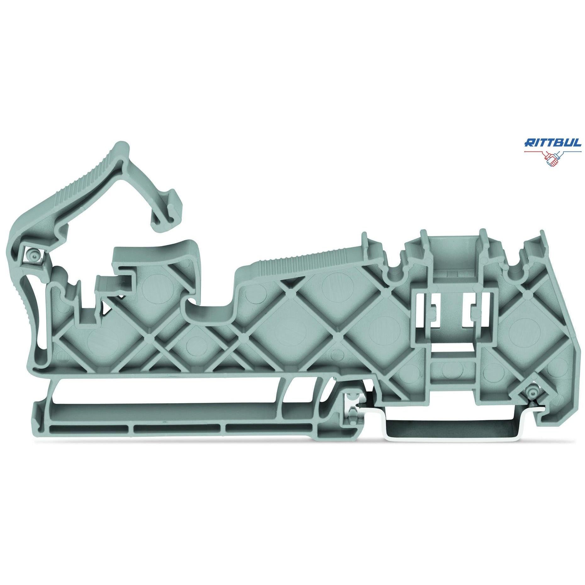 WAGO 790-400 Busbar carrier; for busbars Cu 10 mm x 3 mm; no contact to DIN rail; insulated - Rittbul