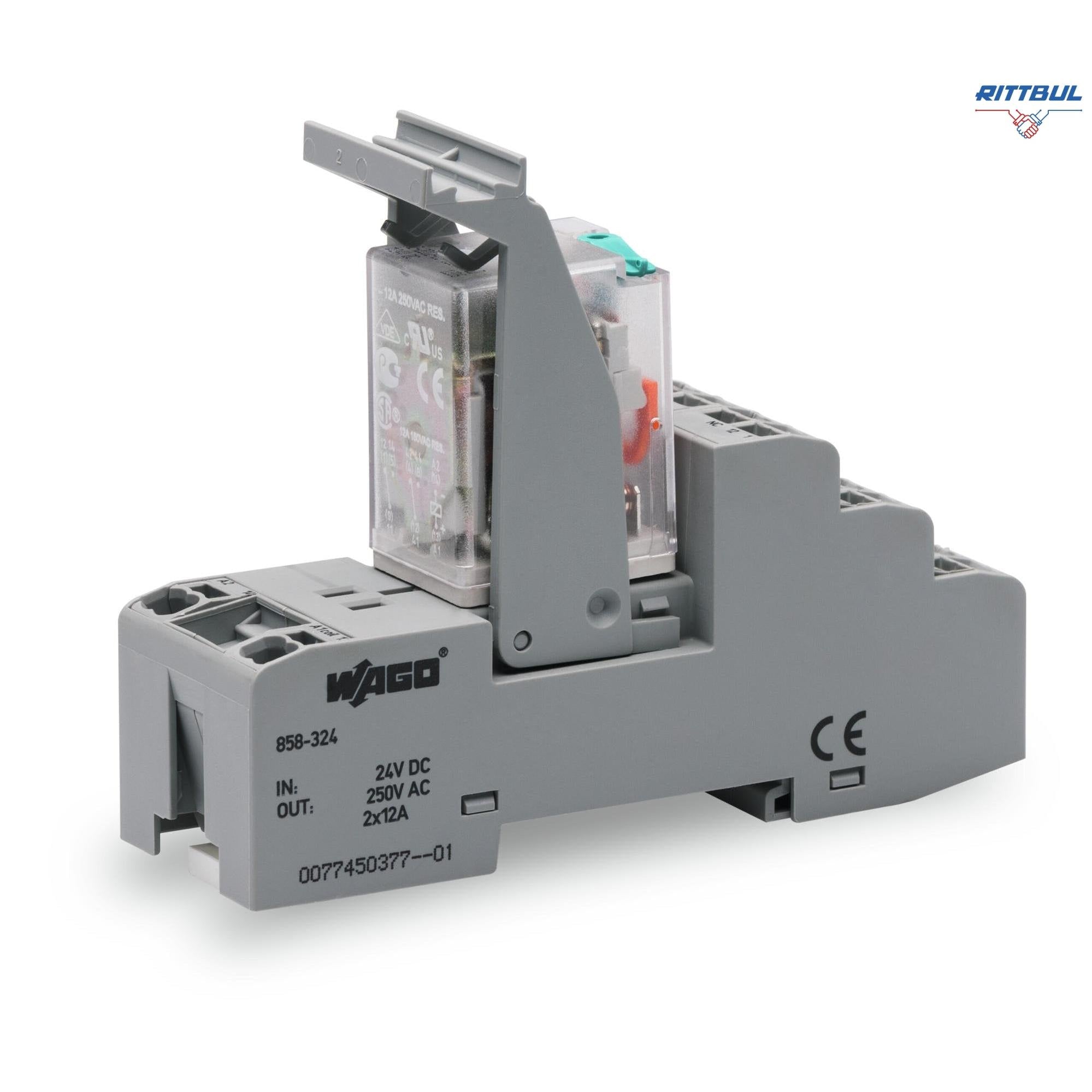 WAGO 858-324 Релеен модул; 24 VDC; 2СО 12A - Rittbul