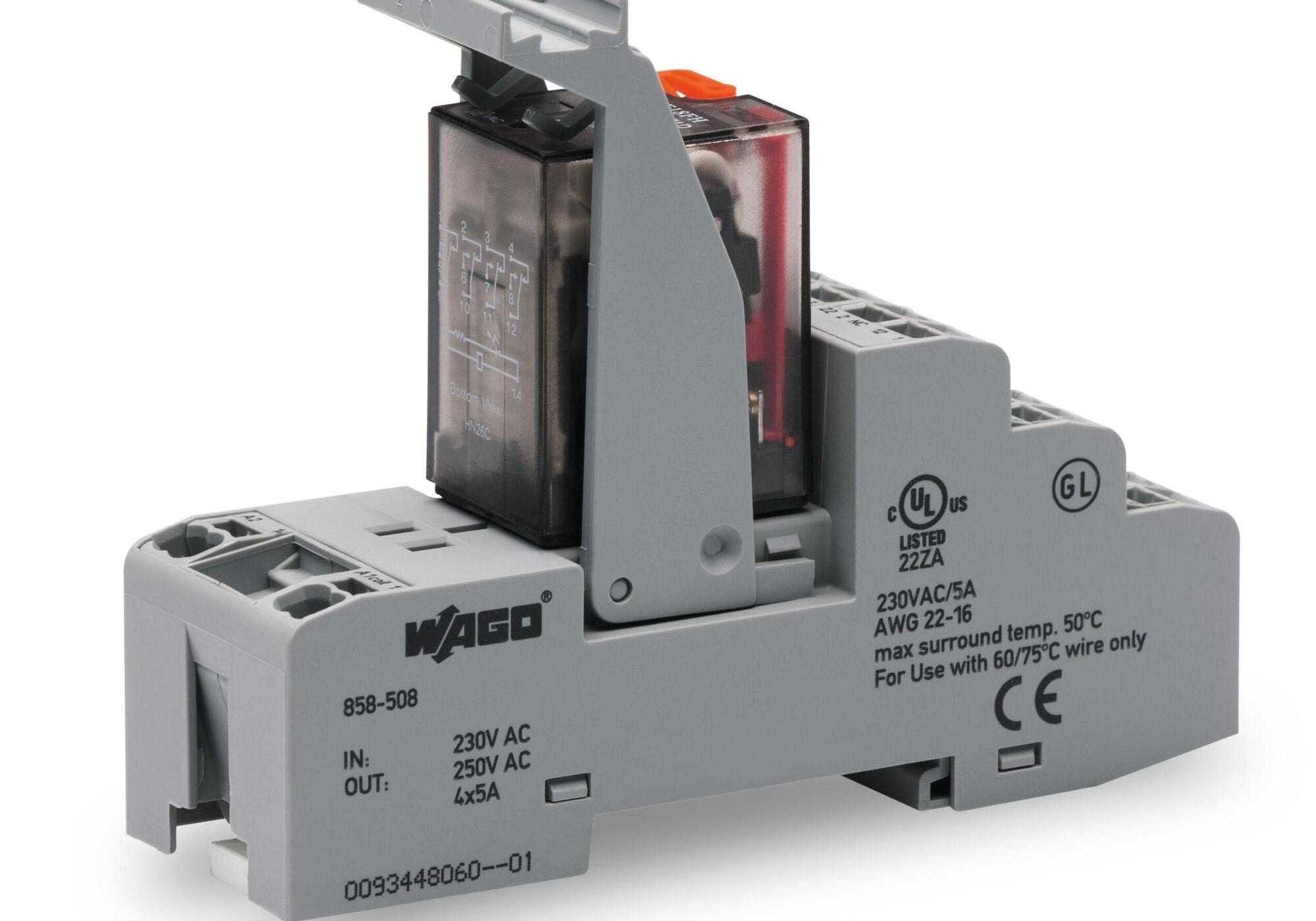 WAGO 858-508 Индустриално реле 4CO 4x5A 230VAC - Rittbul