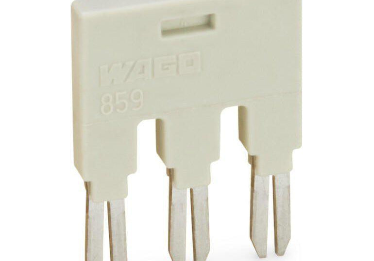 WAGO 859-408 Push-in type jumper bar; 8-way; Nominal current 18 A; insulated - Rittbul