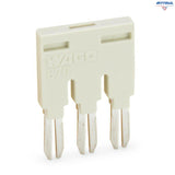 WAGO 870-403 Push-in type jumper bar insulated 3-way, light gray - Rittbul